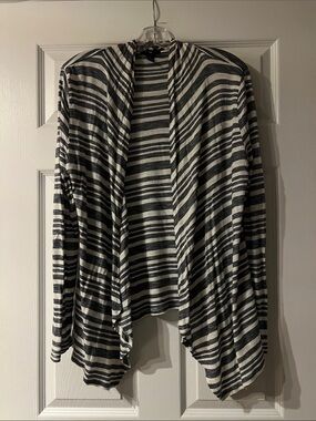 GAP Striped Open-Front Cardigan
